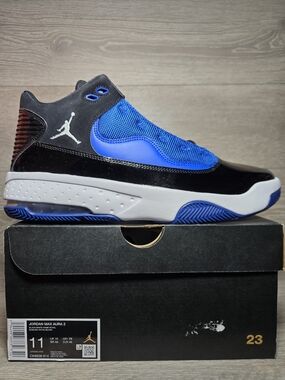 Nike Air Jordan Max Aura 2 Black Game Royal Basketball Shoe CK6636-014 Mens 11